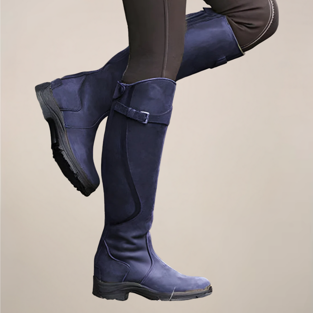 Isla | Effortless Knee-High Brown Boots with Buckle Detail