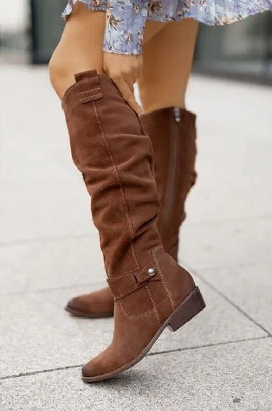 Nadia | Effortless Slouch Knee-High Brown Boots