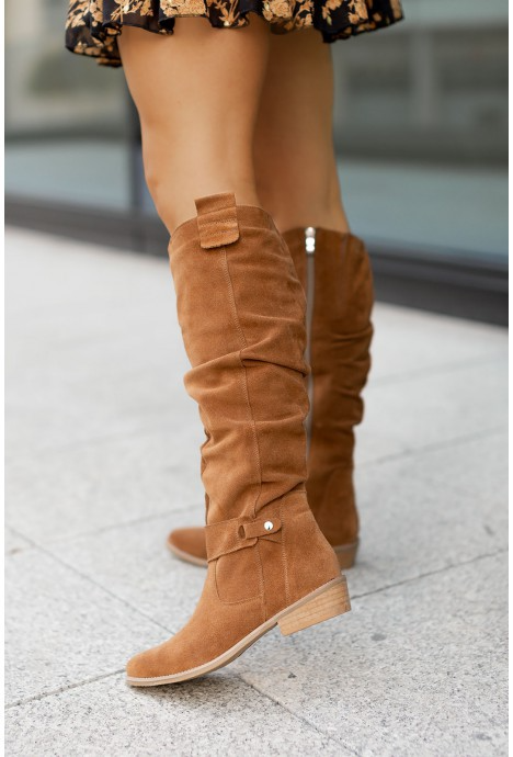 Nadia | Effortless Slouch Knee-High Brown Boots