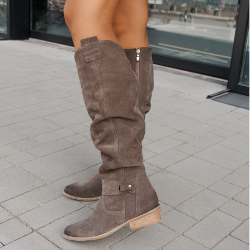 Nadia | Effortless Slouch Knee-High Brown Boots