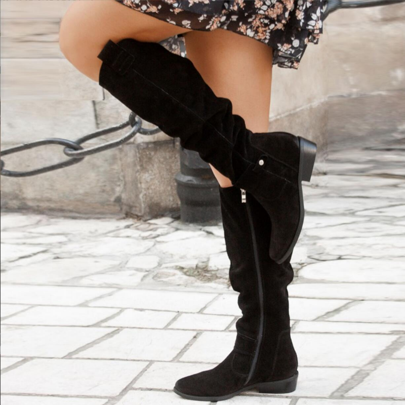 Nadia | Effortless Slouch Knee-High Brown Boots