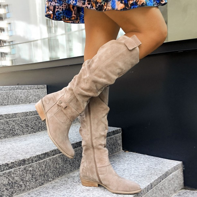 Nadia | Effortless Slouch Knee-High Brown Boots