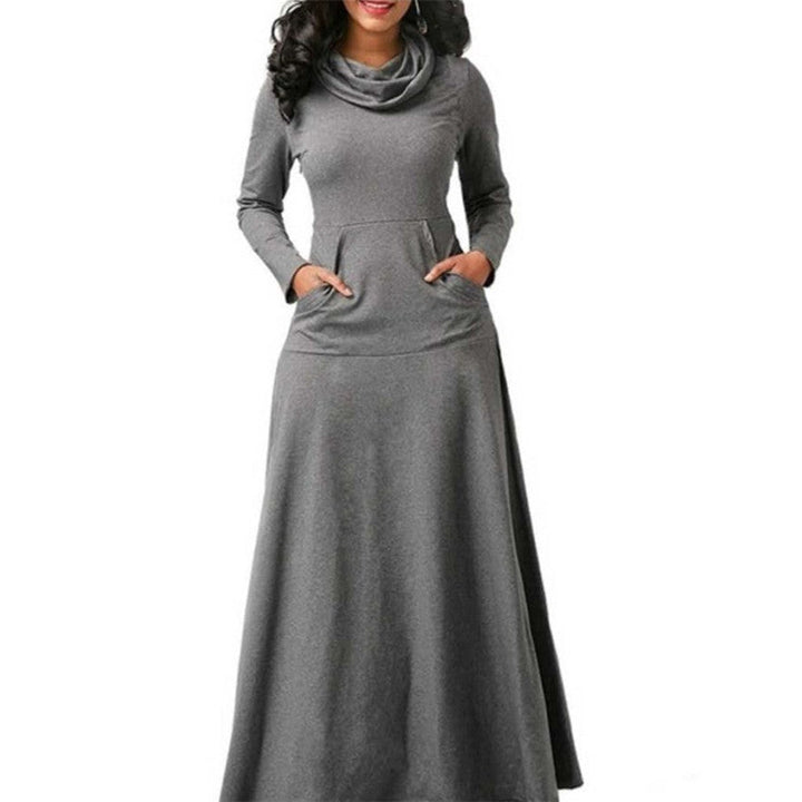 Ada | Cowl Neck Long Sleeve Maxi Jumper Dress