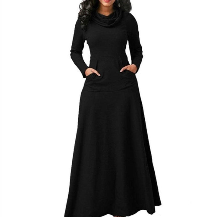 Ada | Cowl Neck Long Sleeve Maxi Jumper Dress