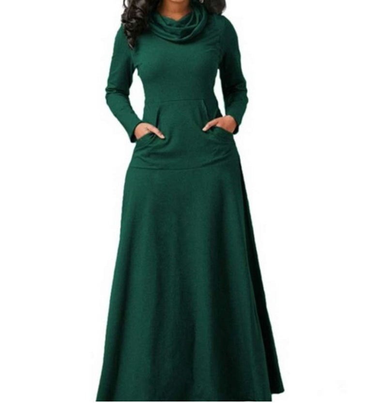 Ada | Cowl Neck Long Sleeve Maxi Jumper Dress