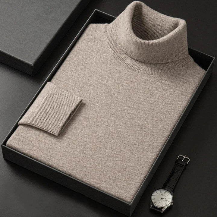 Albert | Refined Fine Knit Mens Roll Neck Jumper