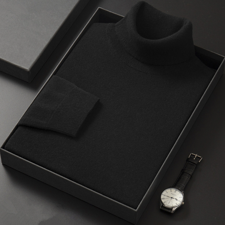 Albert | Refined Fine Knit Mens Roll Neck Jumper