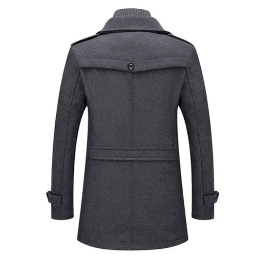 Alfie | Ribbed Collar Longline Mens Winter Coat