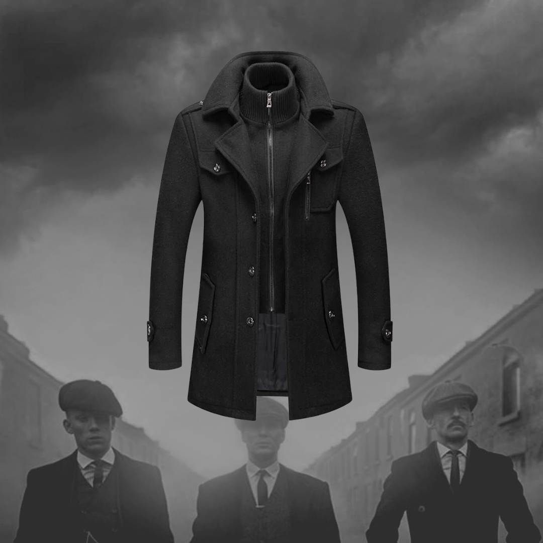 Alfie | Ribbed Collar Longline Mens Winter Coat