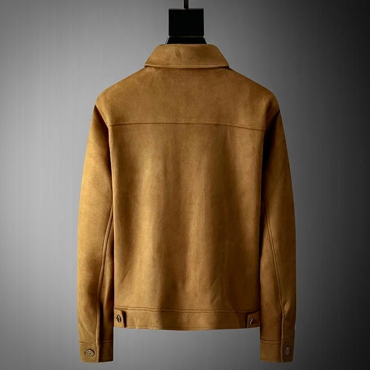 Alfred | Retro Button Front Mens Suede Jacket