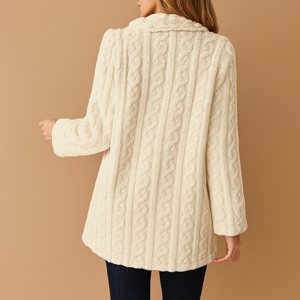 Alice | Graceful Cable Knit Textured Winter Coat