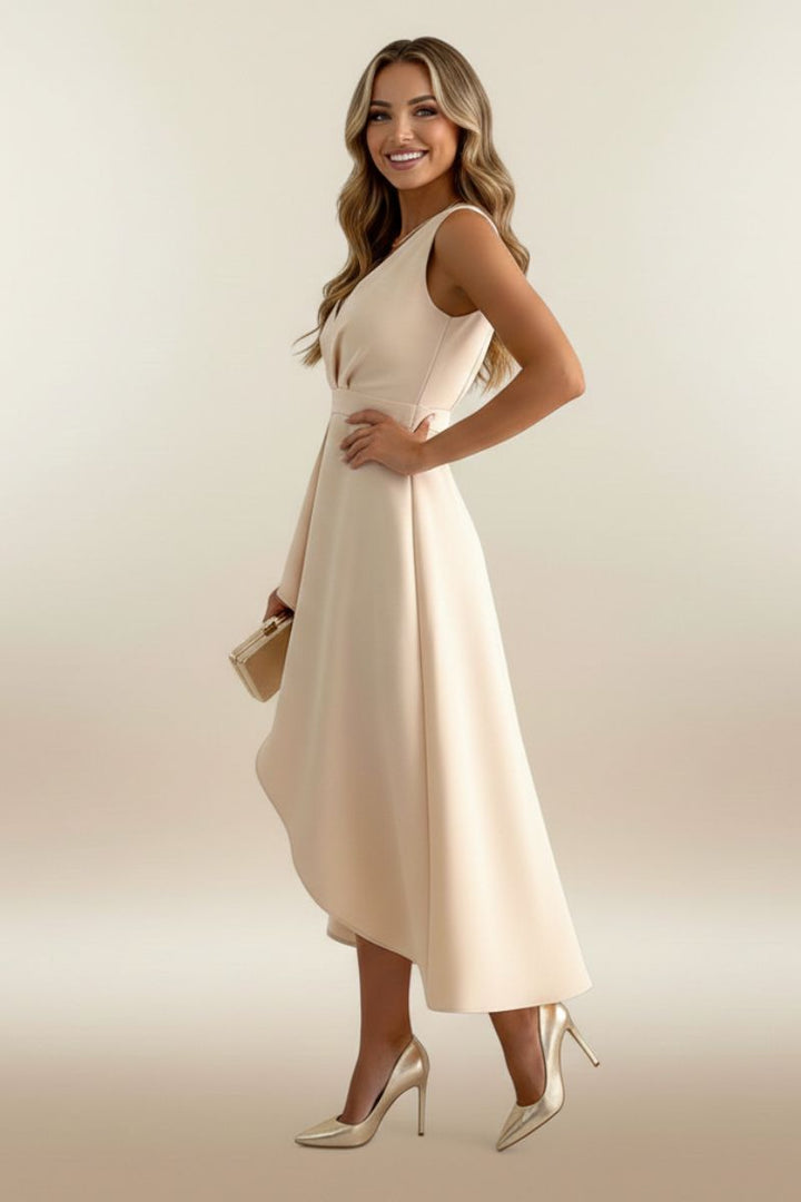 Alice | Refined Wrap Front High-Low Party Dress for Women