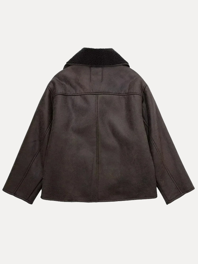 Amelia | Classic Oversized Shearling Fur Coats for Women