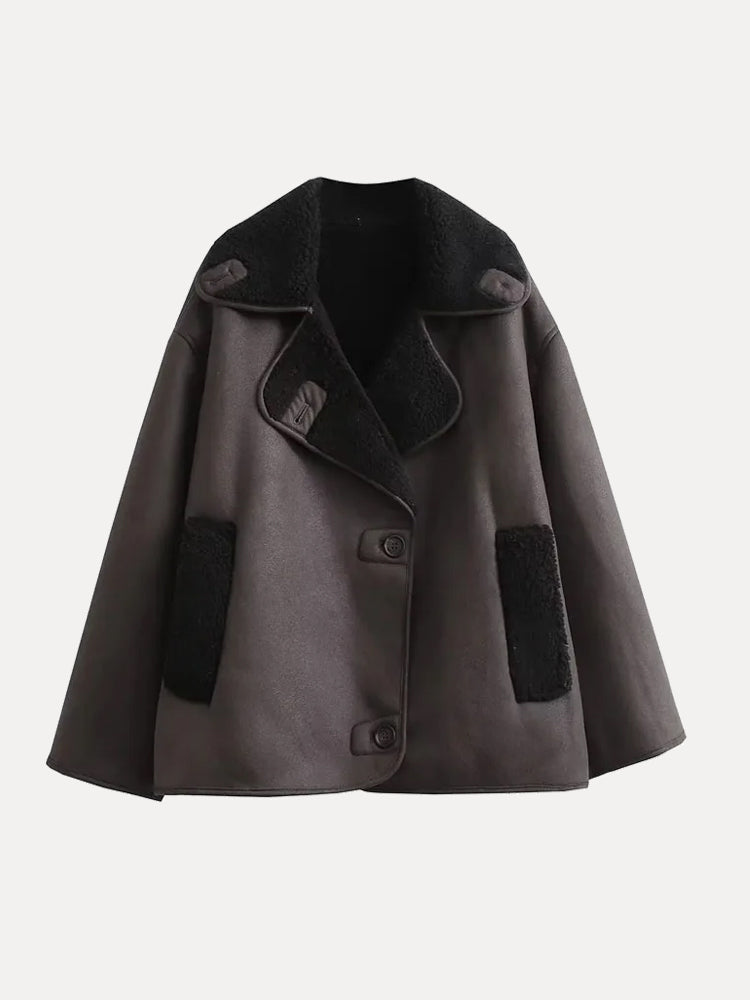 Amelia | Classic Oversized Shearling Fur Coats for Women