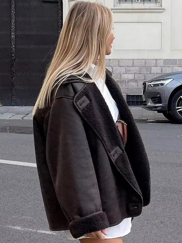 Amelia | Classic Oversized Shearling Fur Coats for Women