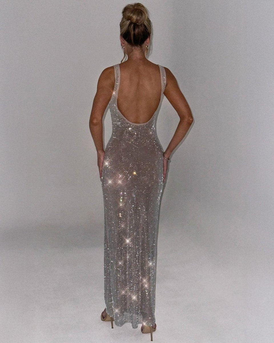 Amelia | Graceful Sequin Christmas Dress Maxi Evening Gown