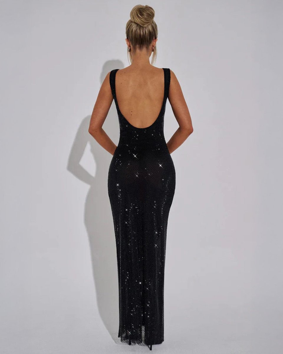Amelia | Graceful Sequin Christmas Dress Maxi Evening Gown