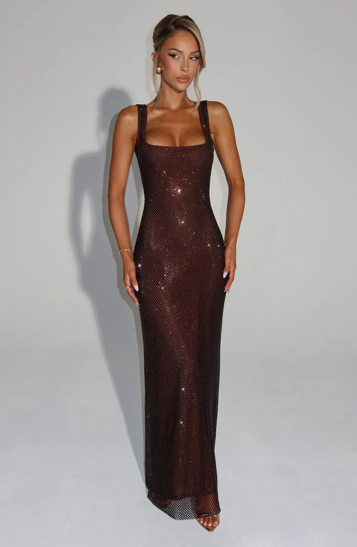 Amelia | Graceful Sequin Christmas Dress Maxi Evening Gown