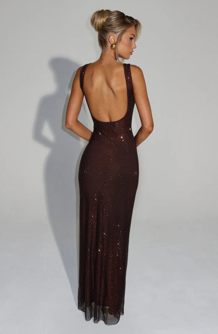 Amelia | Graceful Sequin Christmas Dress Maxi Evening Gown