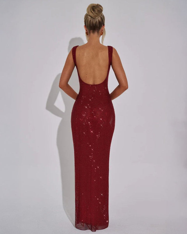 Amelia | Graceful Sequin Christmas Dress Maxi Evening Gown