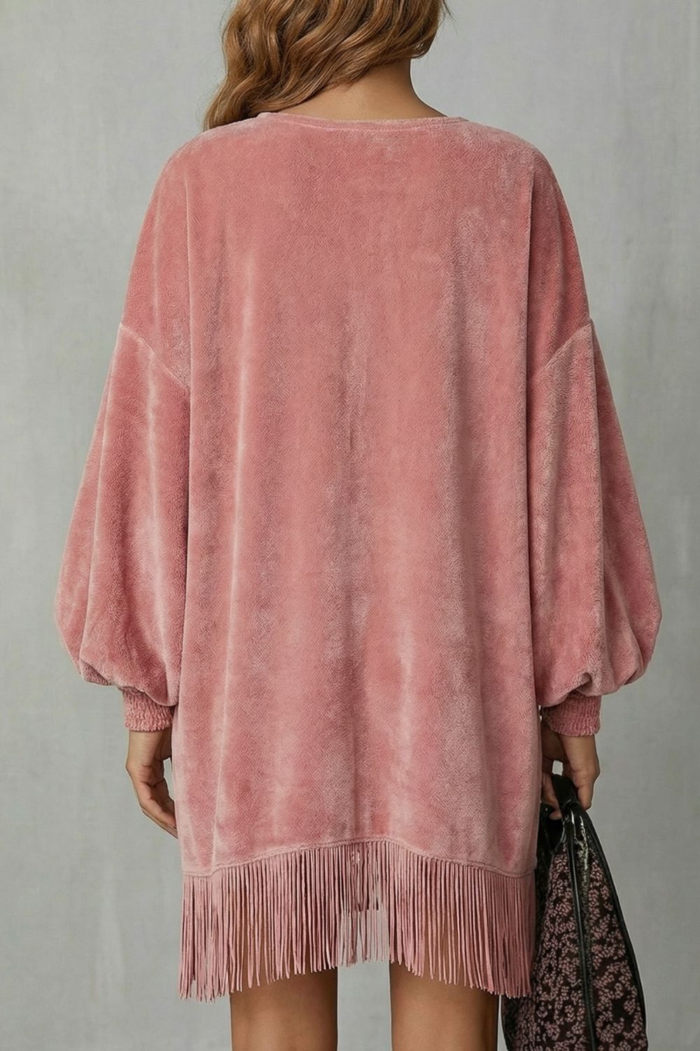 Amelie | Timeless Balloon Sleeve Fringe Jumper Dress
