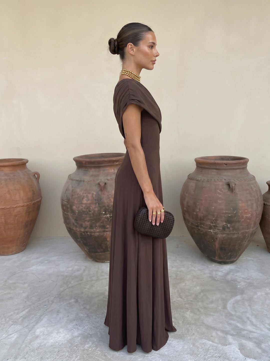Arabella | Elegant One Shoulder Draped Christmas Dress