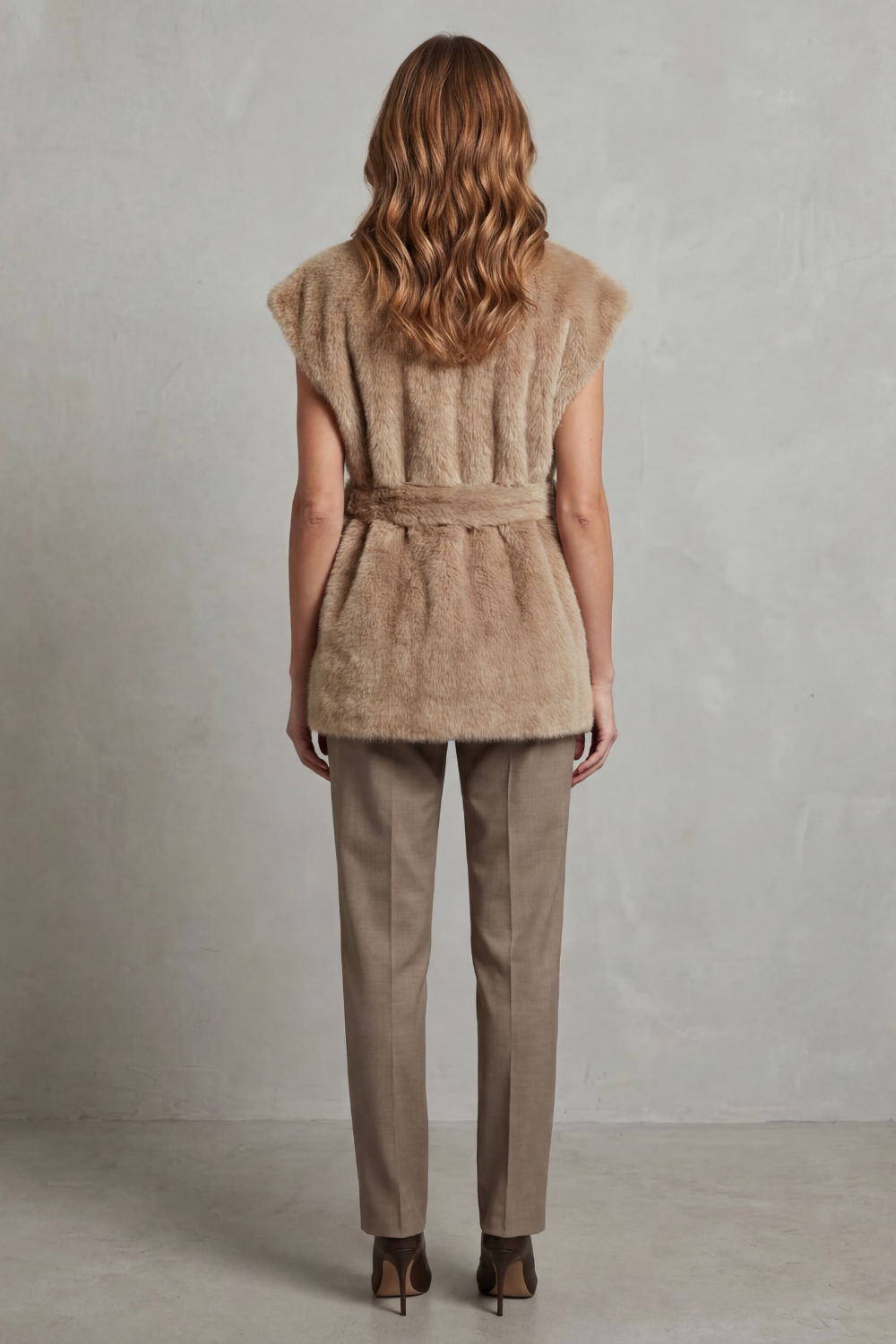 Arabella | Polished Belted Longline Fur Coats for Women