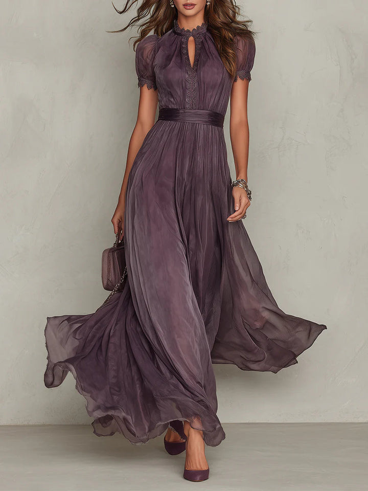 Arabella | Timeless Lace Trim Maxi Party Dresses for Women