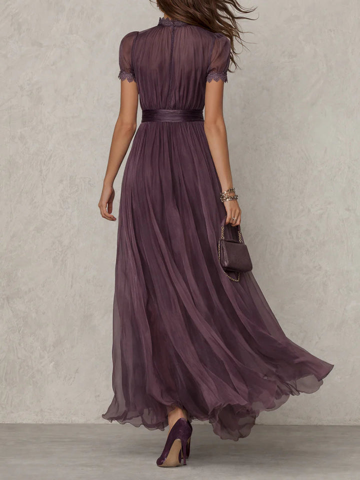 Arabella | Timeless Lace Trim Maxi Party Dresses for Women