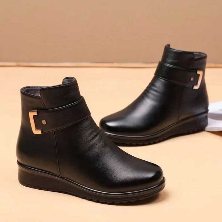Aria | Buckle Zip Up Winter Ankle Boots
