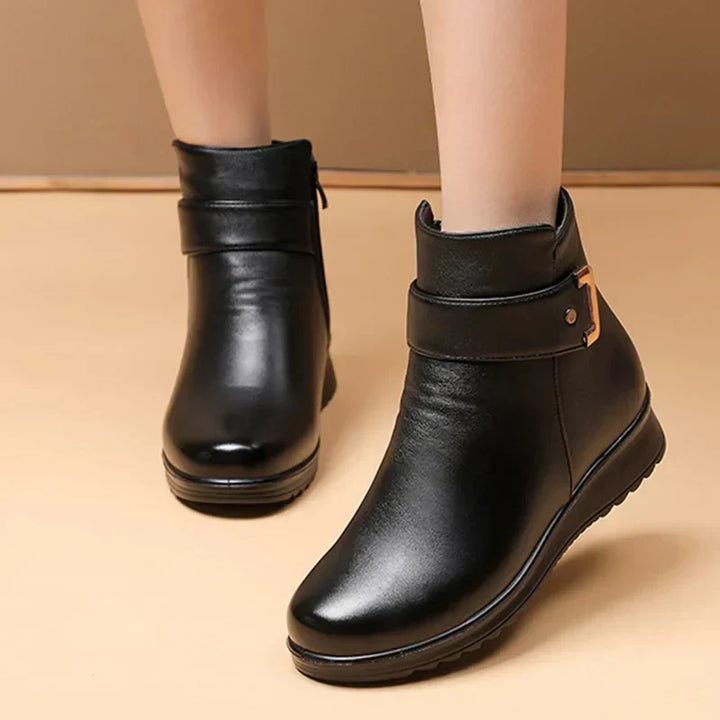Aria | Buckle Zip Up Winter Ankle Boots