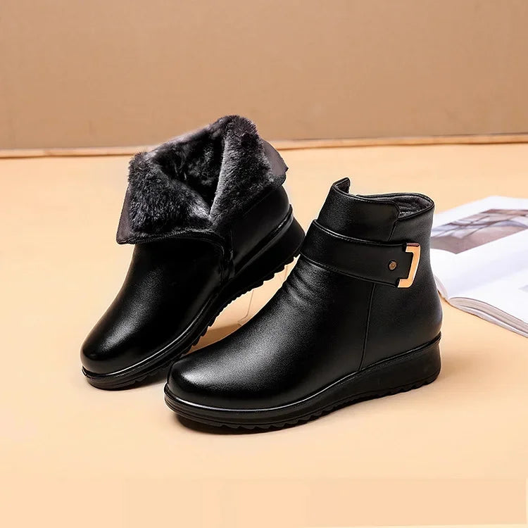 Aria | Buckle Zip Up Winter Ankle Boots