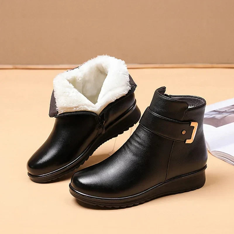 Aria | Buckle Zip Up Winter Ankle Boots