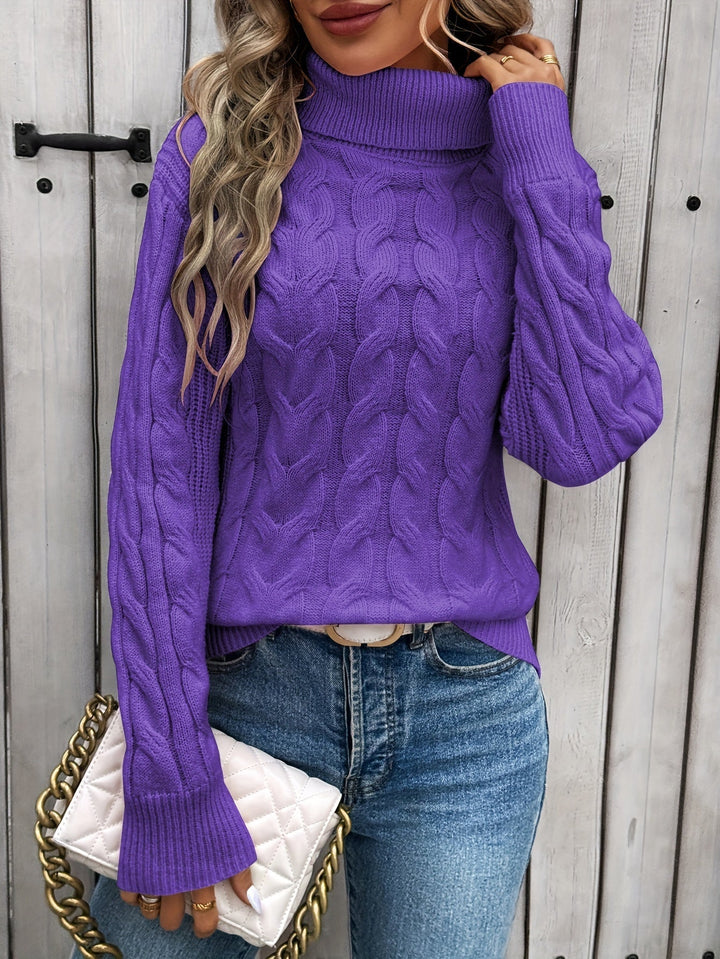 Aria | Cosy Cable Knit Roll Neck Jumper