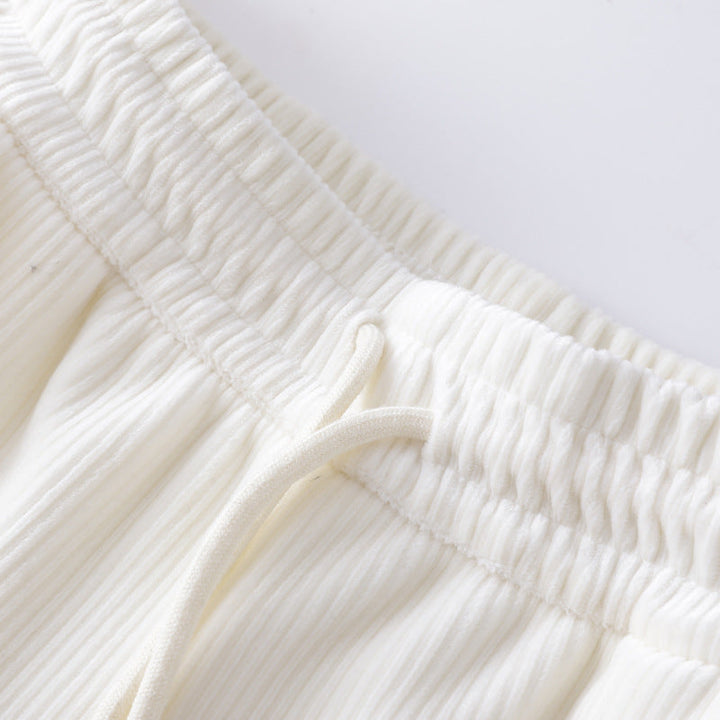 Athena | High Waisted Ribbed Wide Leg Winter Trousers