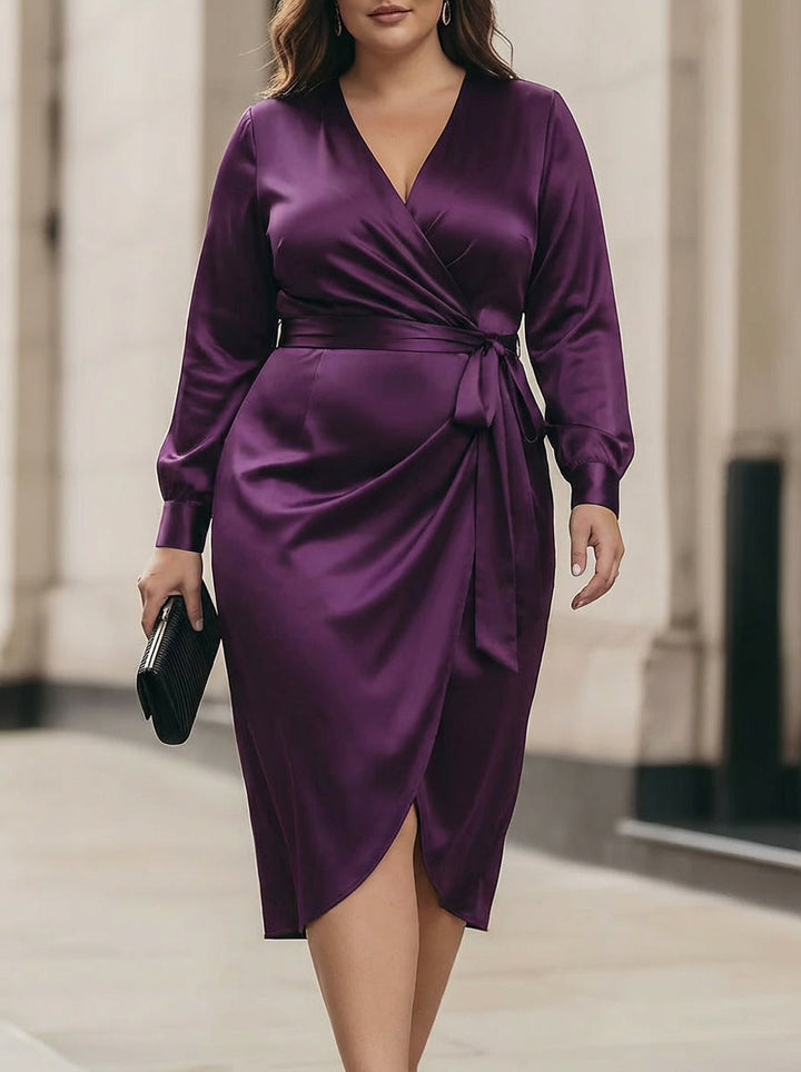 Athena | Stylish Wrap Midi Party Dresses for Women