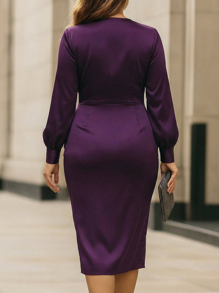 Athena | Stylish Wrap Midi Party Dresses for Women
