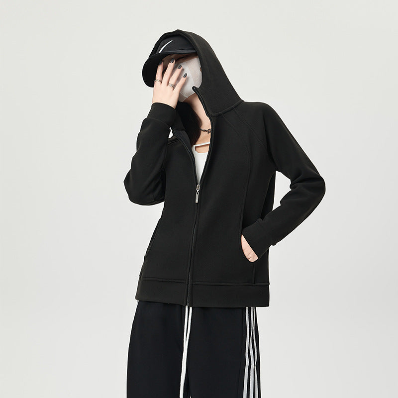 Aurora | Classic Panelled Long Sleeve Zip Up Hoodie