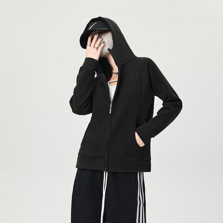 Aurora | Classic Panelled Long Sleeve Zip Up Hoodie