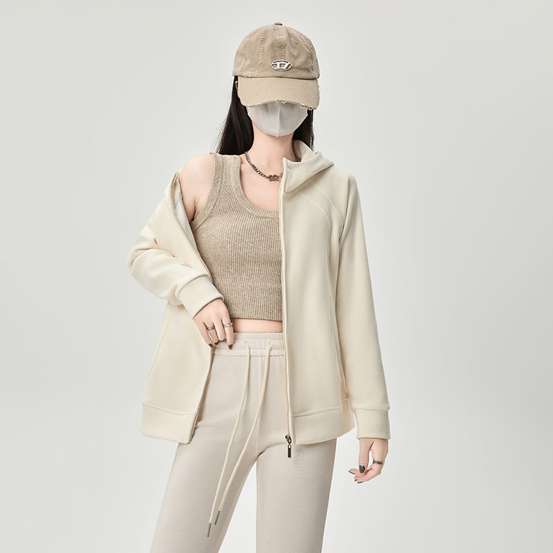Aurora | Classic Panelled Long Sleeve Zip Up Hoodie