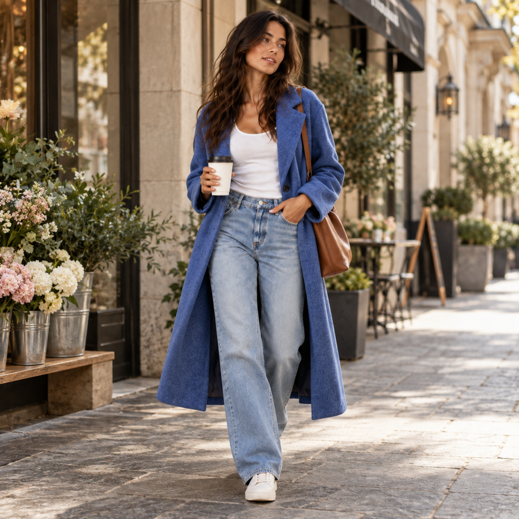 Aurora | Cosy Oversized Long Jacket Coat with Notch Collar