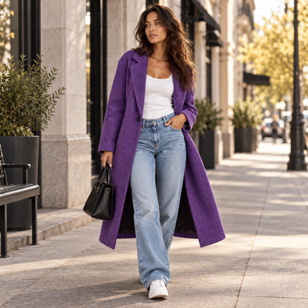 Aurora | Cosy Oversized Long Jacket Coat with Notch Collar