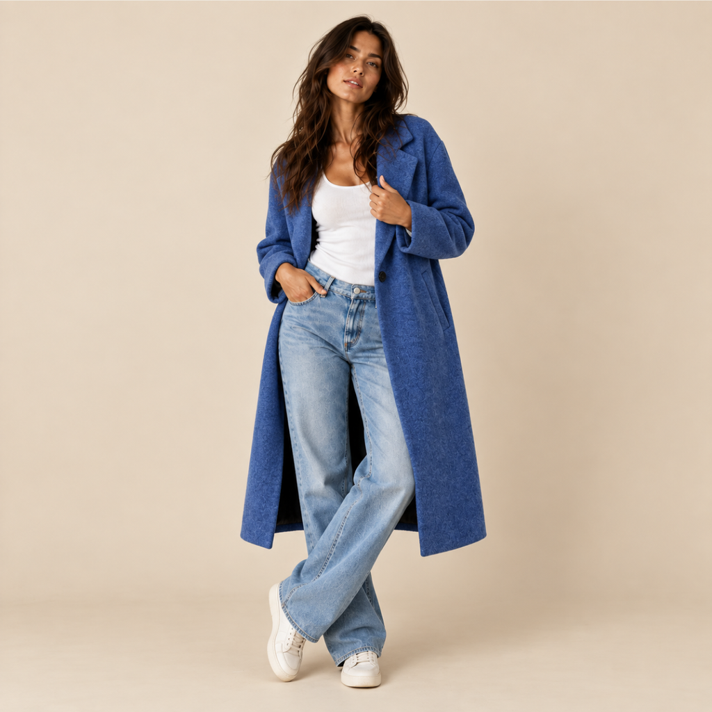 Aurora | Cosy Oversized Long Jacket Coat with Notch Collar