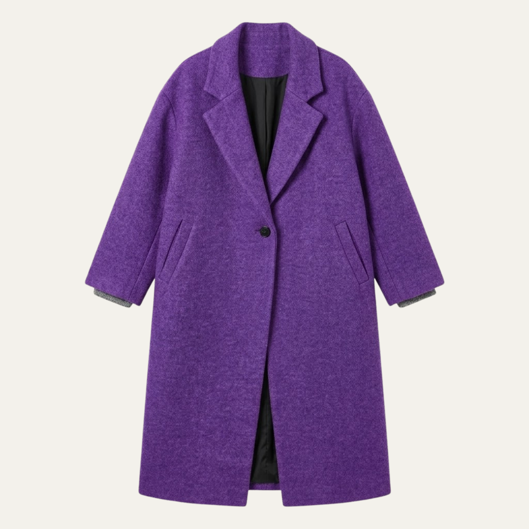 Aurora | Cosy Oversized Long Jacket Coat with Notch Collar