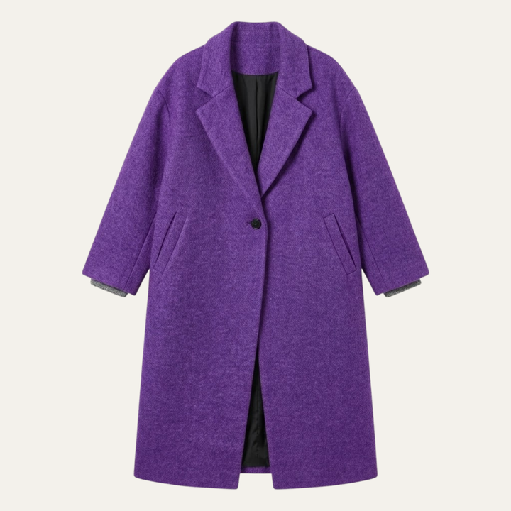 Aurora | Cosy Oversized Long Jacket Coat with Notch Collar