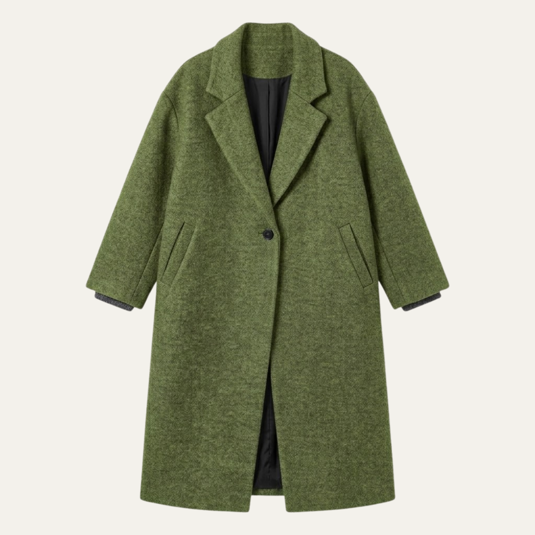 Aurora | Cosy Oversized Long Jacket Coat with Notch Collar