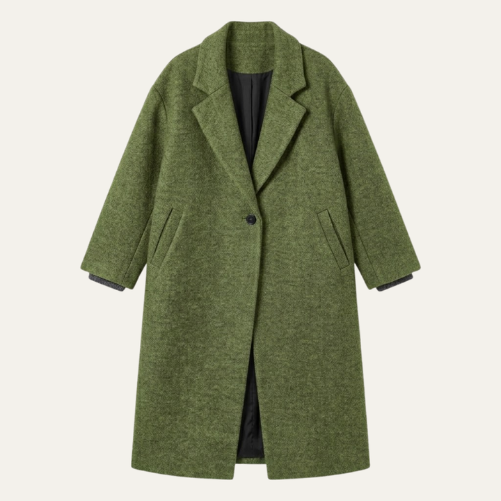 Aurora | Cosy Oversized Long Jacket Coat with Notch Collar