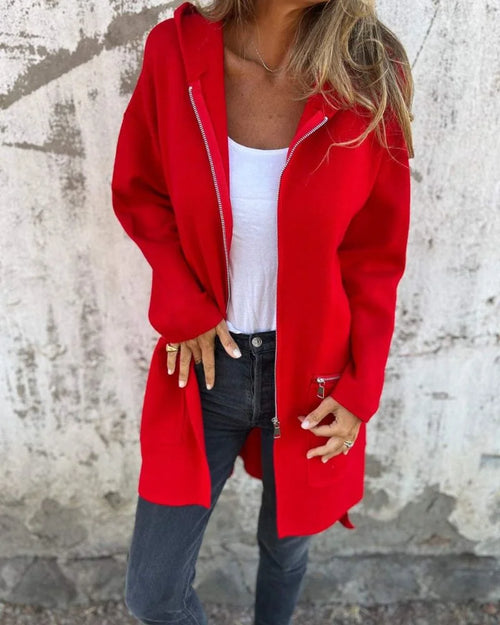 Aurora | Relaxed Zip-Up Hoodie Cardigan with Pockets