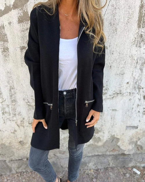 Aurora | Relaxed Zip-Up Hoodie Cardigan with Pockets