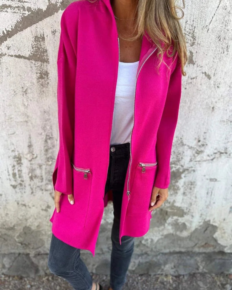 Aurora | Relaxed Zip-Up Hoodie Cardigan with Pockets